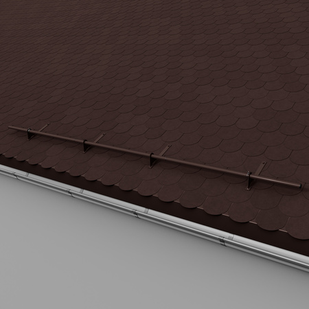 Komplettes 1-Rohr Schneefangrohr für Trapezblech, Dachpappe/Bitumen, Bitumenschindeln (Shingles), EPDM/PVC