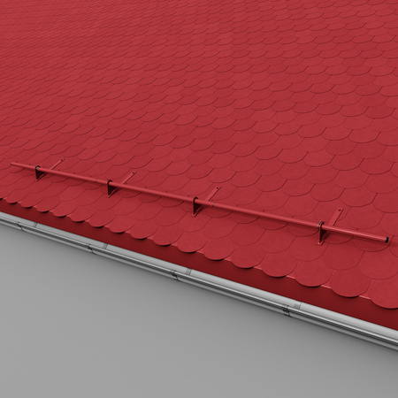 Komplettes 1-Rohr Schneefangrohr für Trapezblech, Dachpappe/Bitumen, Bitumenschindeln (Shingles), EPDM/PVC