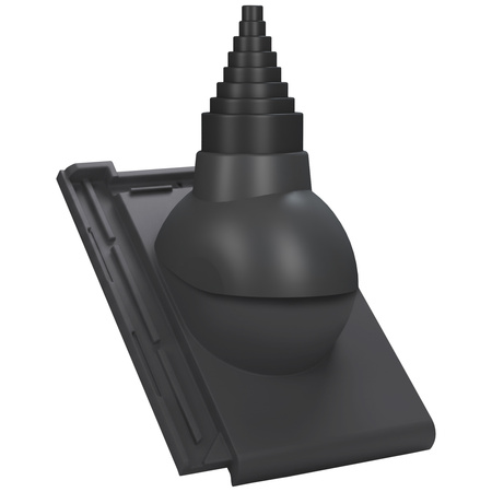 Einstellbarer Antennenaufsatz für keramische Dachziegel