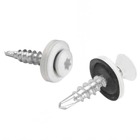 PAROTEC Trapezblechschrauben 4,8 mm x 20 mm, 250 Stück Selbstschneidende Schrauben mit EPDM Dichtscheibe Torx Linsenkopf