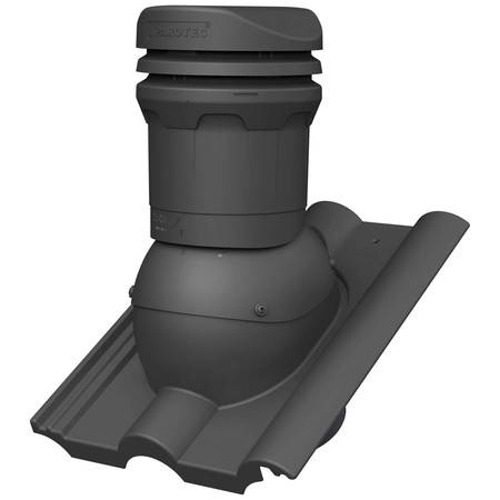 Niedriger Entlüfterkamin DN125 mm für Betondachziegel, Dachziegel - Dachdurchführung für Dachlüftung, 325 mm hoch