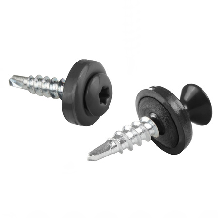 PAROTEC Trapezblechschrauben 4,8 mm x 20 mm, 250 Stück Selbstschneidende Schrauben mit EPDM Dichtscheibe Torx Linsenkopf