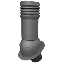 Isolierter Entlüfterkamin DN125 mm für Flachprofilige Bedeckung - Dachdurchführung für Dachlüftung