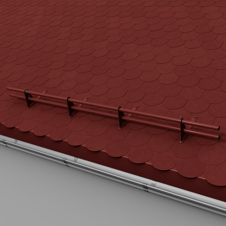 Komplettes 2-Rohre Schneefangrohr für Trapezblech, Dachpappe/Bitumen, Bitumenschindeln (Shingles), EPDM/PVC