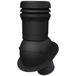 Niedriger Entlüfterkamin DN125 mm für Flachprofilige Bedeckung - Dachdurchführung für Dachlüftung, 325 mm hoch