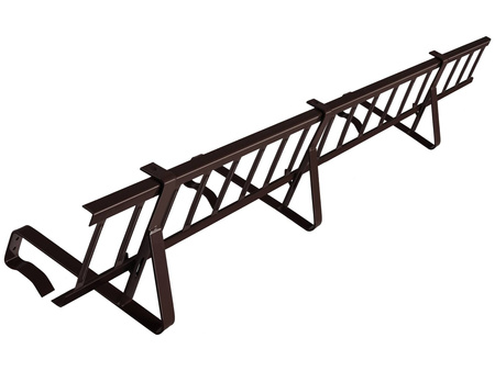 Komplettes Schneefanggitter 150 cm x 15 cm Parotec für Dachsteine, Dachziegel und Biberschwanzziegel zum Einhängen auf der Lattung