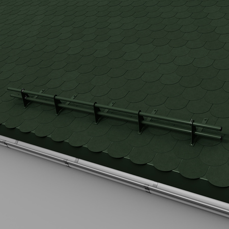 Komplettes 2-Rohre Schneefangrohr für Trapezblech, Dachpappe/Bitumen, Bitumenschindeln (Shingles), EPDM/PVC