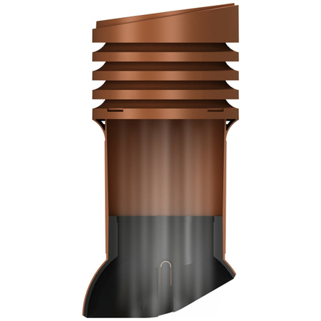 Isolierter Entlüfterkamin DN125 mm für Tondachziegel, Dachziegel - Dachdurchführung für Dachlüftung
