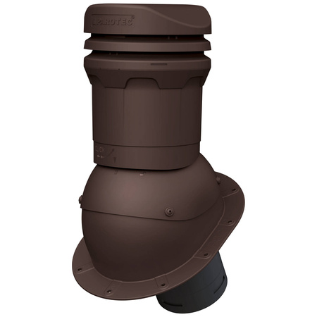 Niedriger Entlüfterkamin DN125 mm für Flachprofilige Bedeckung - Dachdurchführung für Dachlüftung, 325 mm hoch