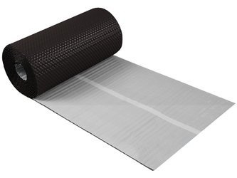 Wand- / Kaminanschlussband Parotec 3D-strukturiertes Aluminium 300 mm x 5 m