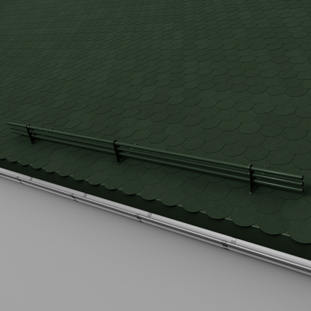 Komplettes 3-Rohre Schneefangrohr für Trapezblech, Dachpappe/Bitumen, Bitumenschindeln (Shingles), EPDM/PVC