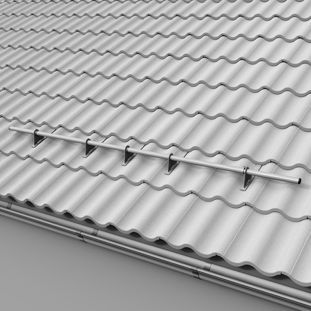 Komplettes 1-Rohr Schneefangrohr für Dachsteine, Dachziegel und Biberschwanzziegel