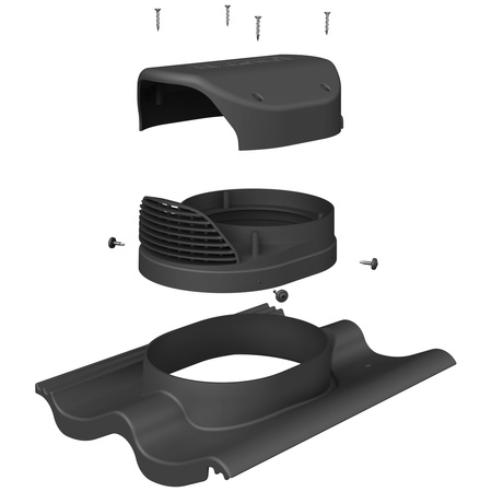 Dachfläche Entlüfter Easy für platte Dachdeckungen