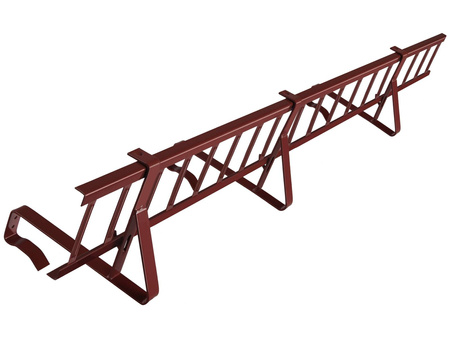 Komplettes Schneefanggitter 150 cm x 15 cm Parotec für Dachsteine, Dachziegel und Biberschwanzziegel zum Einhängen auf der Lattung