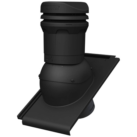 Niedriger Entlüfterkamin DN125 mm für Tondachziegel, Dachziegel - Dachdurchführung für Dachlüftung, 325 mm hoch