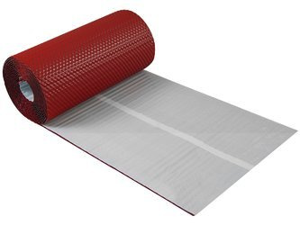 Wand- / Kaminanschlussband Parotec 3D-strukturiertes Aluminium 300 mm x 5 m