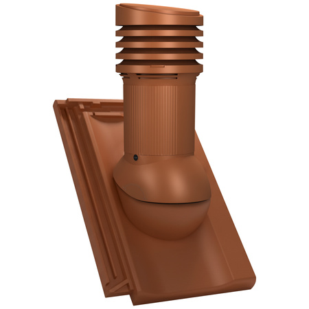 Verstellbarer Entlüfterkamin DN125 mm für Tondachziegel, Dachziegel - Dachdurchführung für Dachlüftung