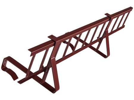 Komplettes Schneefanggitter 150 cm x 15 cm Parotec für Dachsteine, Dachziegel und Biberschwanzziegel zum Einhängen auf der Lattung