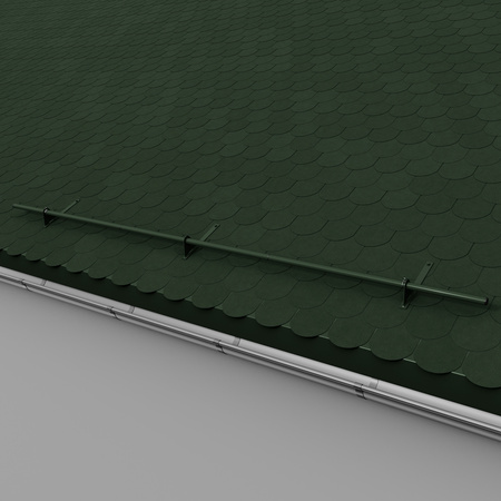 Komplettes 1-Rohr Schneefangrohr für Trapezblech, Dachpappe/Bitumen, Bitumenschindeln (Shingles), EPDM/PVC