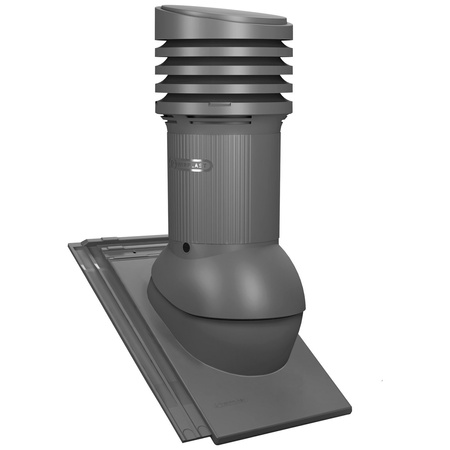 Isolierter Entlüfterkamin DN125 mm für Tondachziegel, Dachziegel - Dachdurchführung für Dachlüftung