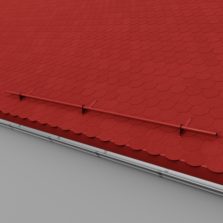 Komplettes 1-Rohr Schneefangrohr für Trapezblech, Dachpappe/Bitumen, Bitumenschindeln (Shingles), EPDM/PVC