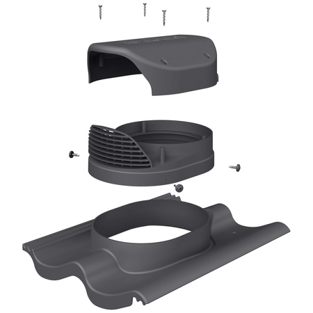 Dachfläche Entlüfter Parotec für Beton Dachsteine