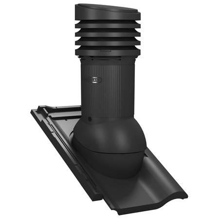 Isolierter Entlüfterkamin DN125 mm für Tondachziegel, Dachziegel - Dachdurchführung für Dachlüftung
