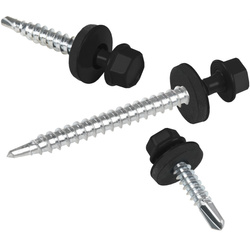 PAROTEC Trapezblechschrauben 4,8 mm x 55 mm, 200 Stück Selbstschneidende Schrauben mit EPDM Dichtscheibe Sechskantkopf