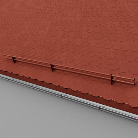 Komplettes 2-Rohre Schneefangrohr für Trapezblech, Dachpappe/Bitumen, Bitumenschindeln (Shingles), EPDM/PVC