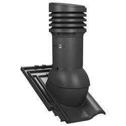 Isolierter Entlüfterkamin DN125 mm für Tondachziegel, Dachziegel - Dachdurchführung für Dachlüftung