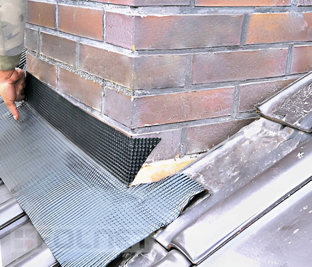 Wand- / Kaminanschlussband Parotec Glattes Blei