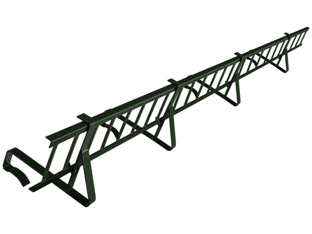 Komplettes Schneefanggitter 150 cm x 15 cm Parotec für Dachsteine, Dachziegel und Biberschwanzziegel zum Einhängen auf der Lattung