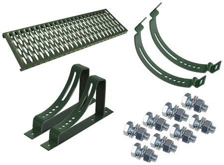 Komplettes Dachtritt Parotec für platte Eindeckung: Bitumenschindel, Pappe, Trapezblech usw.