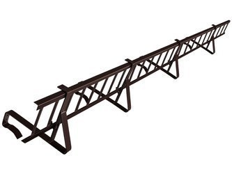 Komplettes Schneefanggitter 150 cm x 15 cm Parotec für Dachsteine, Dachziegel und Biberschwanzziegel zum Einhängen auf der Lattung
