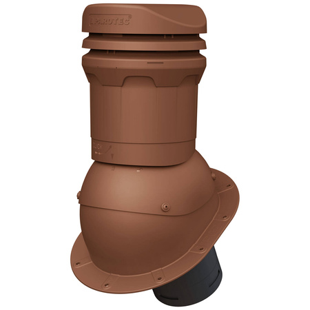 Niedriger Entlüfterkamin DN125 mm für Flachprofilige Bedeckung - Dachdurchführung für Dachlüftung, 325 mm hoch