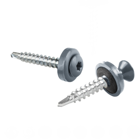 PAROTEC Trapezblechschrauben 4,8 mm x 35 mm, 250 Stück Selbstschneidende Schrauben mit EPDM Dichtscheibe Torx Linsenkopf