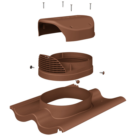 Dachfläche Entlüfter Parotec für Beton Dachsteine