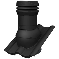Niedriger Entlüfterkamin DN125 mm für Betondachziegel, Dachziegel - Dachdurchführung für Dachlüftung, 325 mm hoch