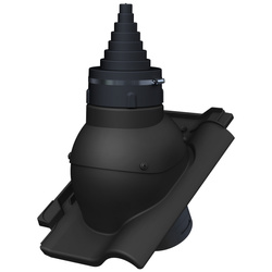 Einstellbarer Antennenaufsatz für keramische Dachziegel