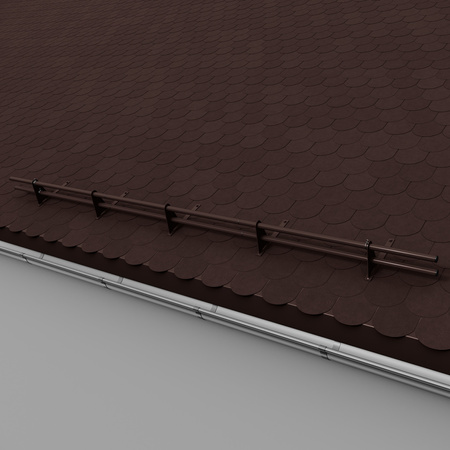 Komplettes 2-Rohre Schneefangrohr für Trapezblech, Dachpappe/Bitumen, Bitumenschindeln (Shingles), EPDM/PVC