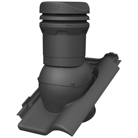 Niedriger Entlüfterkamin DN125 mm für Tondachziegel, Dachziegel - Dachdurchführung für Dachlüftung, 325 mm hoch