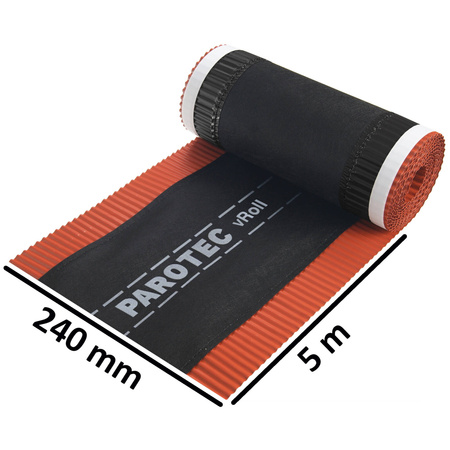 Firstrolle / Grattrolle Parotec Aluminium + Vlies 240 mm x 5 m