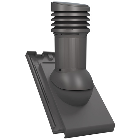 Verstellbarer Entlüfterkamin DN125 mm für Tondachziegel, Dachziegel - Dachdurchführung für Dachlüftung