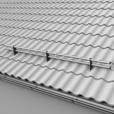 Komplettes 2-Rohre Schneefangrohr für Dachsteine, Dachziegel und Biberschwanzziegel