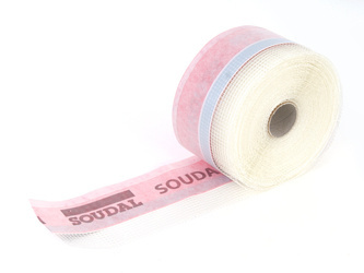 SOudal SWS System: Folienband Inside mit Unterputzgewebe 80 mm x 25 m