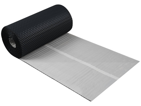 Wand- / Kaminanschlussband Parotec 3D-strukturiertes Aluminium 300 mm x 5 m