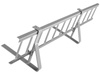 Komplettes Schneefanggitter 150 cm x 15 cm Parotec für platte Eindeckungen: Pappe, Dachschindel, Flachblech und Trapezblech