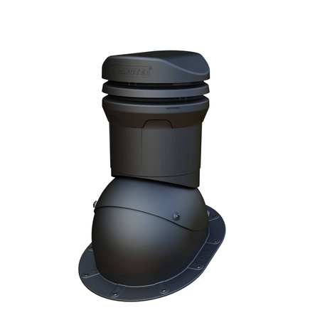 Niedriger Entlüfterkamin DN125 mm für Flachprofilige Bedeckung - Dachdurchführung für Dachlüftung, 325 mm hoch