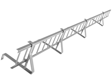 Komplettes Schneefanggitter 150 cm x 20 cm Parotec für Biberschwanzziegel, Dachsteine und Dachziegel