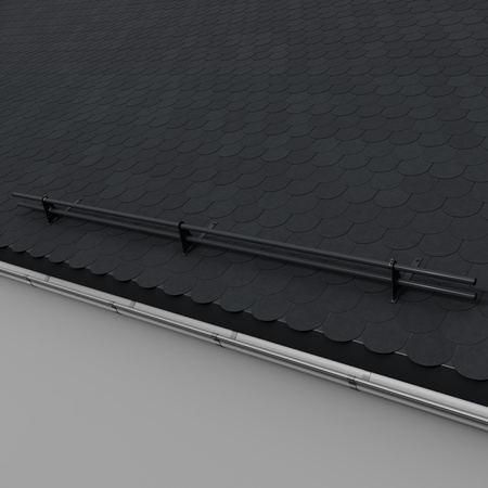 Komplettes 2-Rohre Schneefangrohr für Trapezblech, Dachpappe/Bitumen, Bitumenschindeln (Shingles), EPDM/PVC
